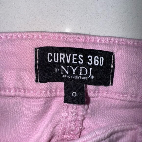 NYDJ Pink Lady Slim Straight Side Slit Jeans Curve 360 0 NWT - Picture 3 of 6